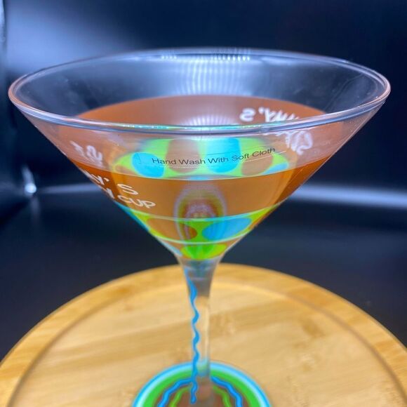 A margarita or martini stemmed glass painted with “Mommy’s Sippy Cup” - Picture 3 of 6